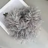 Bufanda magnética personalizada de imitación de lana de cordero, bufanda simple de felpa de color liso, protector de cuello grueso y cálido, calentador de cuello peludo de doble cara
