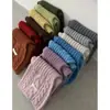 Cachecol Pequeno de Lã Tricotado à Mão Estilo Coreano Super para Mulheres Outono Inverno Quente Versátil Cachecol Cruzado Gola de Lã Aquecedor de Pescoço Tendência Fabricante
