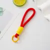 Cadena colgante versátil para juguete de teléfono móvil, estilo muñequera, corta, con bloques de color, duradera, ajustable, cordón anudado, accesorio para juguete