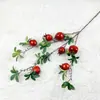 Flores Artificiales Doradas, Arreglo Floral de Cubeta de Bendición de Año Nuevo, Material Floral para Salón de Bodas de Eucalipto y Frutos de Acebo, Adornos Chinos