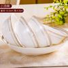 Jingdezhen plato de cerámica plato plato plato tazón juego de platos para el hogar Tazón de arroz plato de hueso plato para pescado juego de vajilla europea