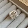 Anel Aberto de Estrela Prata Fosca, Simples, Moderno, Versátil para Dedo Indicador, Design de Nicho, Joias Elegantes para Atacado