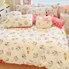 Hellokitty Sanrio Gato Kt Dibujo Animado Juego de Tres o Cuatro Piezas de Algodón Puro Lindo Dibujo Animado Juego de Funda Nórdica de Algodón Amigable con la Piel