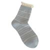 Meias Risadas Suxinaimin Estilo Floresta para Mulheres, Meias de Meia-Canela para Primavera e Outono, Meias Baggy Tendência com Bloqueio de Cores e Barra Dupla Canelada