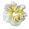 Estilo Japonés y Coreano Ins Color Sólido Suave Satín Anillo para el Cabello de Intestino Grueso Textura Suave Cera Cuerda para el Cabello de Encaje de Hada Accesorios para el Cabello Nuevo Primavera y Verano