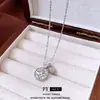 Collar de Zirconia Redonda con Diseño de Estrella Electrochapado en Oro Real, Exquisito, Moderno, Cadena Versátil para Suéter, Lujo Ligero, Joyería de Estilo Nicho