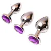 Plug Anal Metálico com Diamantes para Estimulação do Ponto G, Unissex, Adequado para Uso ao Ar Livre, Expansor Anal Colorido, Plug Anal para Homens Gay