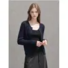 Cardigan suéter fino estiloso e bonito para mulheres, nova coleção de outono, blusa de tricô da moda 25734