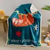 Manta de Lana de Cordero para Niños, Manta Gruesa de Doble Capa para Siesta en Sofá, Manta Cubierta de Franela y Vellón de Coral para Estudiantes de Jardín de Infancia y Escuela Primaria