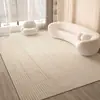 Tapete Estilo Cream para Sala de Estar, Tapete Leve de Luxo para Sofá, Tapete Espesso Estilo Francês para Quarto ao Lado da Cama, Tapete de Chão Antiderrapante