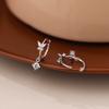 Aretes de mariposa de plata esterlina S999 súper brillantes con micro incrustaciones de circonita, diseño de nicho de lujo ligero para mujer, aretes de alta gama al por mayor
