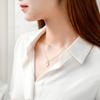 Colar de folha de pérola feminino temperamento simples Menina Moda Net vermelho Mori pingente estudante cadeia de clavícula