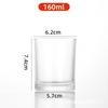 Vaso de Vidrio Grueso Simple para Velas Vaso de Vidrio Transparente para Velas Vaso para Velas de Aromaterapia DIY Adornos para Portavelas de Dormitorio