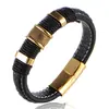 Suministro de Ebay Aliexpress Dunhuang, Venta al por mayor para mercados europeos y americanos, Pulsera de cuero con cierre magnético, Dropshipping