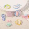 Desenho Animado Série Oceano Transparente Acessórios para Joias DIY Cola de Creme Resina Pequenos Acessórios Grampo de Cabelo Pacote de Material Artesanal