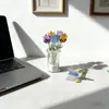 Ornamento de Arranjo de Flores de Pássaro de Vidro Novo de Zibo, Abelhinhas, Borboletinhas, Flores Pequenas, Decoração de Vaso de Mesa de Vidro Presentes