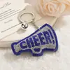 Llavero de Letra Estampado en Caliente con Pedrería, Colgante Creativo para Bolso, Accesorio de Llavero para Coche, Decoración para Mochila de Estudiante