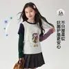 Conjunto de Otoño Pudding Haru para Niñas, Ropa Infantil, Camiseta Falsa de Dos Piezas, Nuevo Estilo Coreano Dulce de Otoño 2026, Camiseta de Manga Larga para Niños