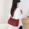 Bolso bandolera multicapa de nailon para mujer, bolso de hombro ligero de gran capacidad, bolso casual para ir al trabajo y para madres, mochila pequeña de tela Oxford
