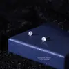 Brincos de Prata Pura S999 Zircônia Super Brilhante com Quatro Garras para Mulheres Normcore Versáteis Modernos Pequenos Estilo Ins Brincos de Prata Esterlina Atacado