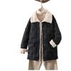 Casaco Longo Acolchoado de Lã de Cordeiro com Forro de Fleece para Menina Cheinha 200 Jin Novo Inverno Coreano Solto Espessado