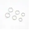 Broche de Oro Real 18K que Conserva el Color con Doble Agujero para Enhebrar Cuentas, Anillo Envolvente para Cuentas con Patrón de Cuerda Retorcida, Accesorios para Joyería Hecha a Mano DIY D53B
