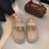 Sandalias Planas, Sandalias Cómodas para Verano, Nuevo Estilo 2026, Mules de Perlas sin Cierre, Medias Zapatillas Cerradas para Mujer