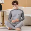 Conjunto de roupa íntima infantil Meninos Crianças médias e grandes roupas de outono terno de calça comprida adolescentes suéter de algodão suéter suéter terno de calça