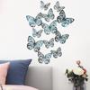 Pegatinas de pared decorativas de la serie Mariposas coloridas, mariposa hueca, bricolaje, papel perlado, simulación de mariposa LK11, diez colores