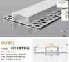 Canaleta Linear de Alumínio para Teto de Pálpebra Dupla, Canaleta Linear Embutida, Luz Refletora de Lavagem de Parede, Canaleta Linear em Forma de U