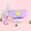 Bolsa de silicona con forma de corazón para guardar gafas, se puede colgar como monedero, producto popular transfronterizo para mujeres, bolsa para guardar gafas de sol y gafas