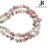 Jinghui Accesorios de cristal DIY cuentas sueltas grava de fresa natural bicolor material de joyería semiacabado con cuentas irregulares