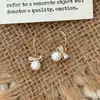 Pendientes de Perla con Lazo de Circonita de Moda y Sencillos para Mujer, Versátiles y Elegantes, Pendientes de Gama Alta para el Uso Diario