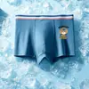 Roupa Íntima Masculina, Malha de Seda Gelo, Estilo Fino de Verão, Respirável, Estampa de Desenho Animado, Cuecas Boxer Infantis de Tamanho Médio e Grande, Boxer para Estudantes