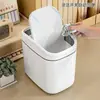 Nuevo Bote de Basura de Escritorio Sala de Estar Mesa de Centro Oficina Escritorio de Noche Cubo Sanitario con Tapa Dormitorio Hogar Pequeño