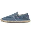 Alpargatas Casuales sin Cordones para Hombre 2022 Venta Directa de Fábrica Transpirables Zapatos de Pescador Zapatos de Lona para Hombre Verde