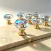 Manípulo de furadeira chata de cristal para móveis, guarda-roupas, portas, gavetas, armários, armários, liga de alumínio, orifício único, manípulo de ferragem, atacado de comércio exterior