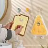 Directo del fabricante: Nuevas toallas de mano de dibujos animados con temática de queso, paños de mano colgantes de secado rápido, felpa de coral engrosada para niños