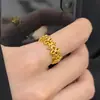 Anillo Minimalista de Diseño de Nicho con Trébol de Cuatro Hojas Superpuesto para Mujer, Nuevo Anillo Abierto Ajustable de Moda de Lujo Ligero para Viajes de Negocios para Mujer