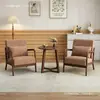 Sillas de sofá de madera maciza estilo nórdico, muebles de ocio para balcón, juegos populares para cafeterías y hoteles, y mesas y sillas de recepción para reuniones y encuentros