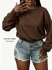 Amazon 2026 Primavera y Otoño Top Elegante de Manga Larga Ajustado para Mujer, Top Corto de Cuello Redondo de Moda al por Mayor