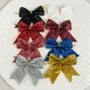 Colgante de Lazo con Purpurina Transfronterizo Adornos Colgantes de Lazo Accesorios de Decoración Navideña Decoración de Árbol de Navidad Lazo de Cinta