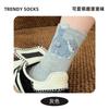 Calcetines de Huevo de Gato de Dibujos Animados 2025 para Mujer, Estilo Delgado Lindo para Otoño e Invierno, Calcetines Largos Divertidos Estilo Japonés, Populares en Xiaohongshu