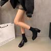 Zapatos Pequeños de Cuero Estilo Británico Retro Tacón Bajo Negros Mocasines Primavera y Verano 2025 Nuevo Diseño Zapatos de Mujer Zapatos de Nicho