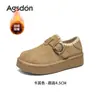 Zapatos Mula de Suela Gruesa Augusden para Mujer 2026 Nuevo Estilo de Invierno con Forro Polar Añadido y Zapatos de Algodón Engrosados Mocasines sin Cordones