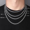 Collar al por mayor cadena gruesa lisa collar de acero de titanio para hombre y mujer cadena cubana tendencia hip-hop accesorios simples para combinar con todo no se decolora