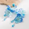 Joyas He Ming Nuevo Estilo Rafia Super Hada Flor de Simulación Borla Colgante Pendientes Mujeres Alto Nivel Sensación Estilo Vacaciones Adornos para Orejas