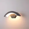 Lámpara de Pared Exterior Impermeable Transfronteriza con Sensor Infrarrojo de Cuerpo Humano para Patio, Balcón, Puerta, Diseño Simple y Creativo, Forma de Luna