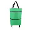 Carrito de compras plegable portátil con ruedas, bolsa de compras, bolsa de mano, bolso tote, logo impreso