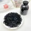 Elásticos de Cabelo Descartáveis para Mulheres, Pretos, Espessados, Alta Elasticidade, Não Danificam o Cabelo, Pequenos Elásticos de Cabelo para Crianças, Acessórios de Cabelo